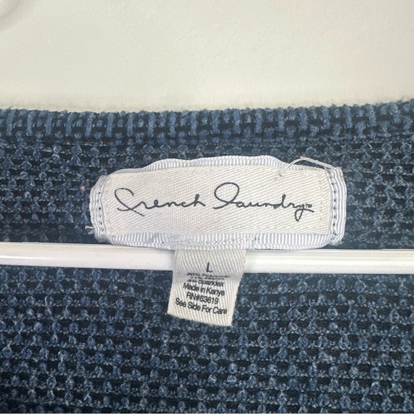 French Laundry Blue Crew Neck Sweater - Picture 3 of 4